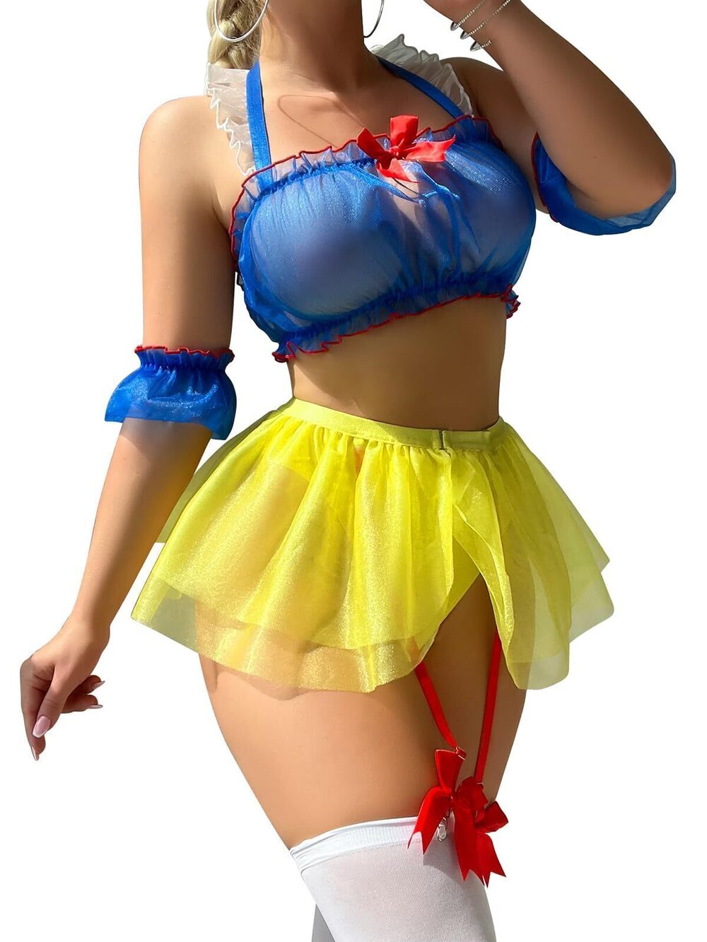 2940 Cosplay Lingerie Snow White Lingerie 7 Piece Sexy Roleplay Halloween